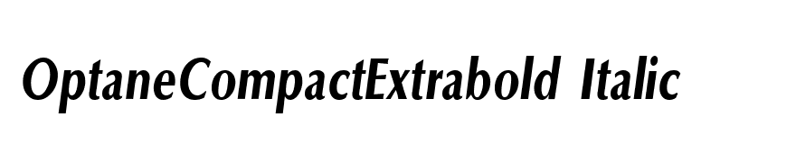 OptaneCompactExtrabold Italic