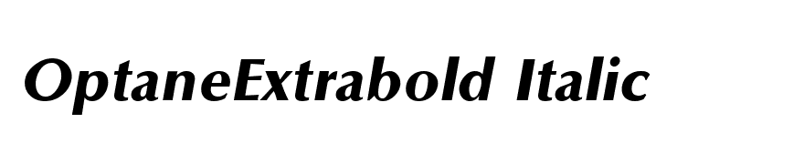 OptaneExtrabold Italic