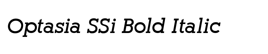 Optasia SSi Bold Italic