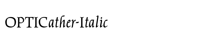 OPTICather-Italic