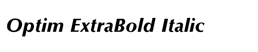 Optim ExtraBold Italic