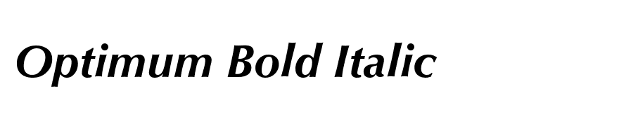Optimum Bold Italic
