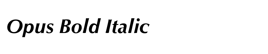 Opus Bold Italic