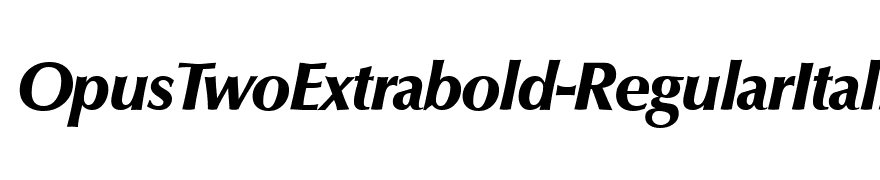OpusTwoExtrabold-RegularItalic