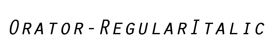 Orator-RegularItalic