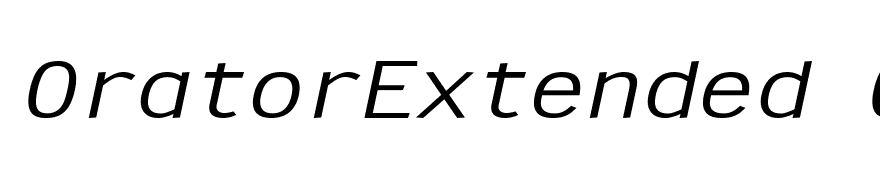 OratorExtended Oblique