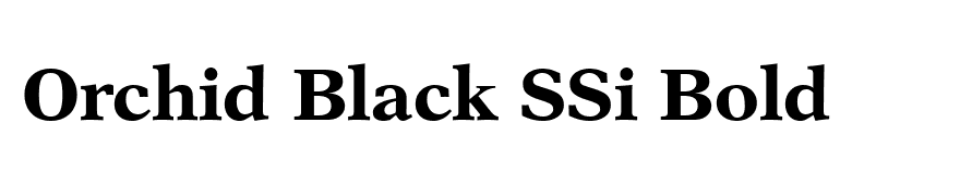 Orchid Black SSi Bold