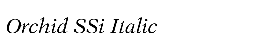 Orchid SSi Italic