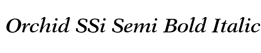 Orchid SSi Semi Bold Italic