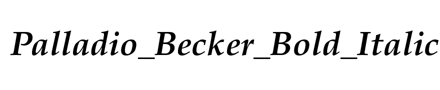 Palladio_Becker_Bold_Italic