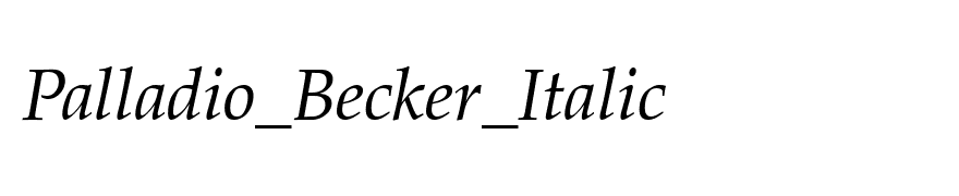 Palladio_Becker_Italic