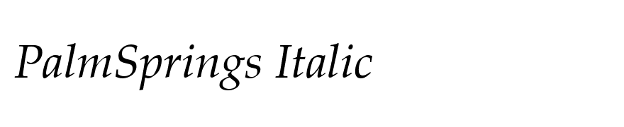 PalmSprings Italic