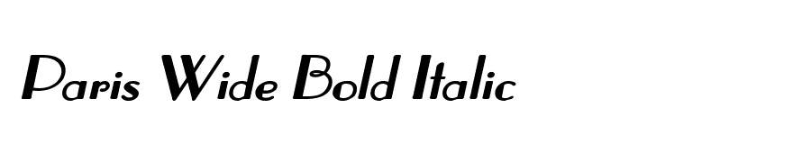 Paris Wide Bold Italic