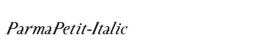 ParmaPetit-Italic