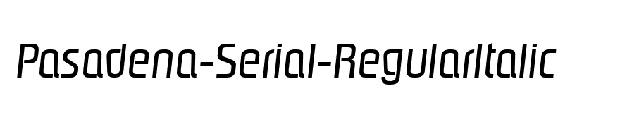 Pasadena-Serial-RegularItalic