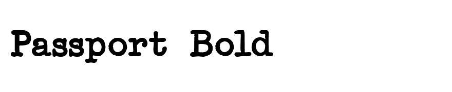 Passport Bold