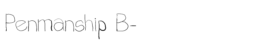 Penmanship B-