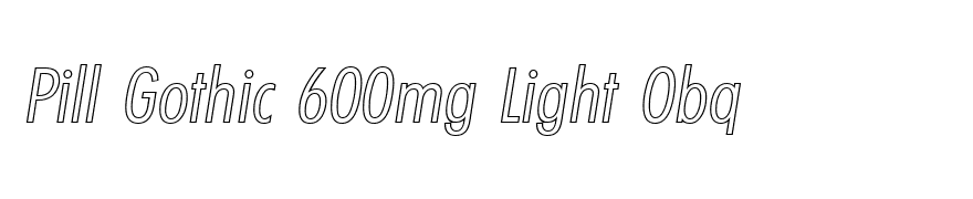 PeterBeckerCondOutline-Light-Italic