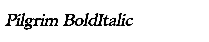 Pilgrim BoldItalic