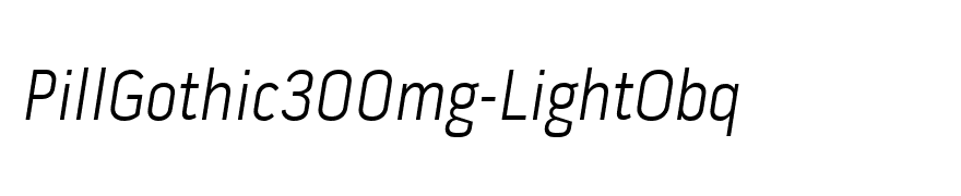 PillGothic300mg-LightObq