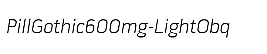 PillGothic600mg-LightObq