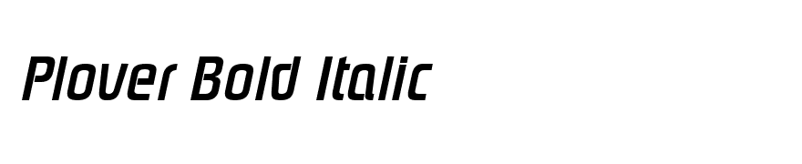 Plover Bold Italic