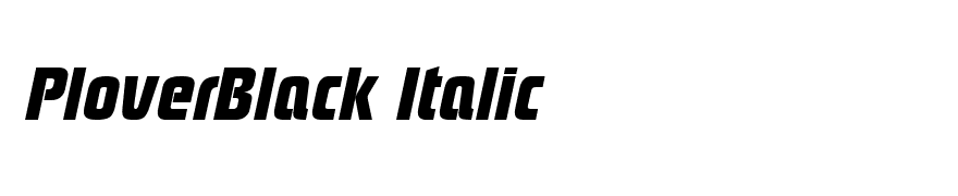 PloverBlack Italic