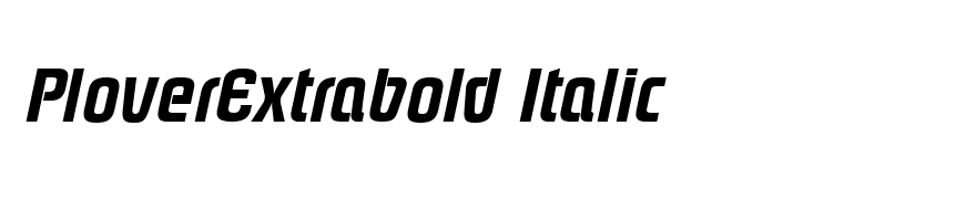 PloverExtrabold Italic