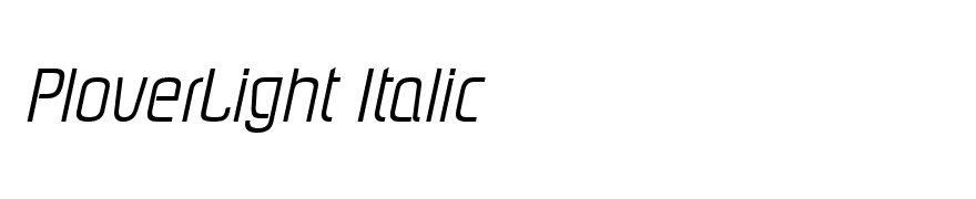 PloverLight Italic