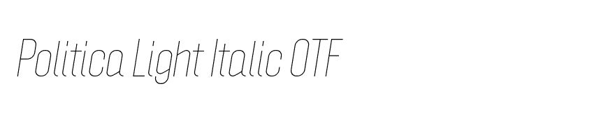 Politica Light Italic OTF