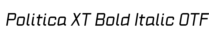 Politica XT Bold Italic OTF