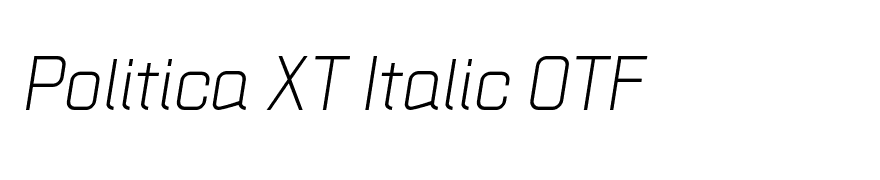 Politica XT Italic OTF