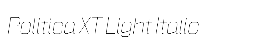 Politica XT Light Italic