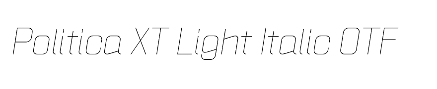 Politica XT Light Italic OTF