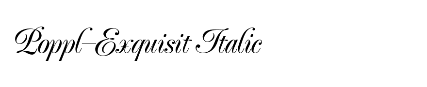 Poppl-Exquisit Italic