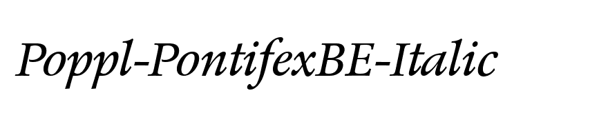 Poppl-PontifexBE-Italic