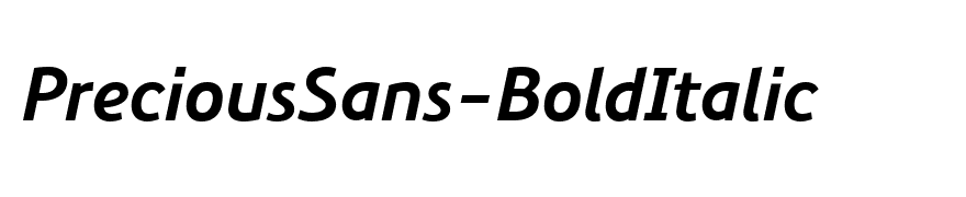 PreciousSans-BoldItalic