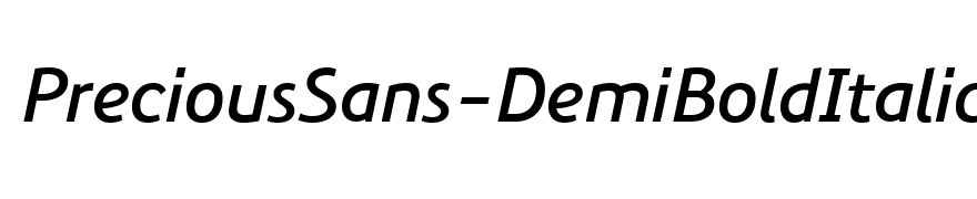 PreciousSans-DemiBoldItalic