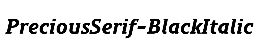PreciousSerif-BlackItalic
