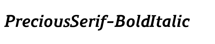 PreciousSerif-BoldItalic