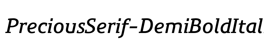 PreciousSerif-DemiBoldItalic