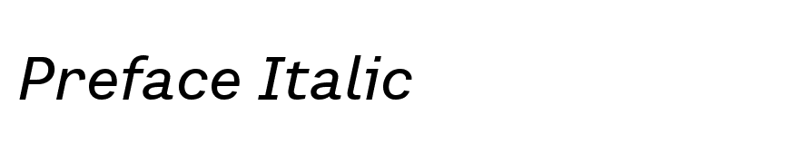 Preface Italic