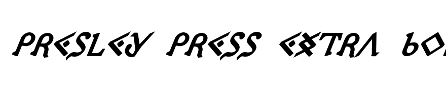 Presley Press Extra Bold Italic