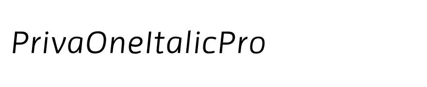 PrivaOneItalicPro