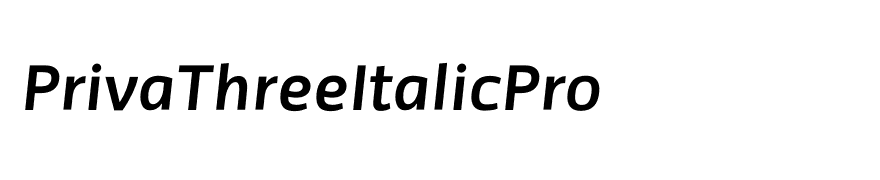 PrivaThreeItalicPro