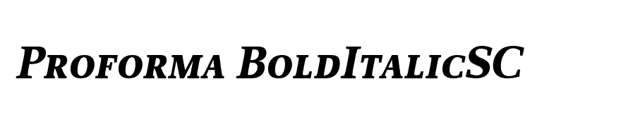 Proforma BoldItalicSC