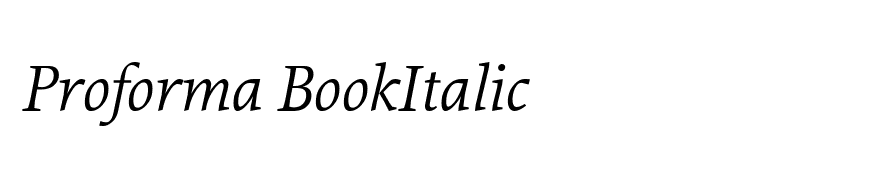 Proforma BookItalic