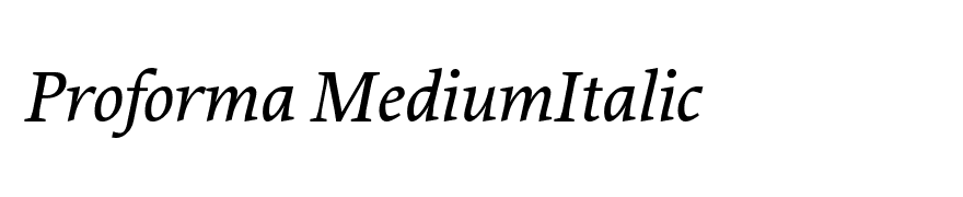 Proforma MediumItalic