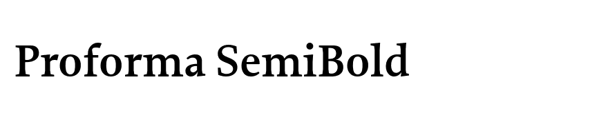 Proforma SemiBold