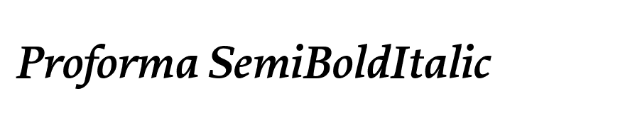 Proforma SemiBoldItalic
